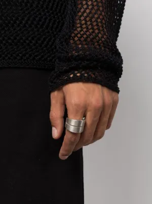 Anello Crevice v2 Farfetch Accessori Gioielli Anelli Nero 