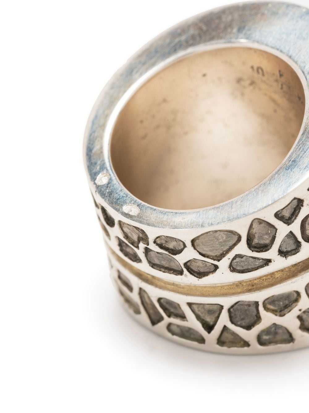 Shop Parts Of Four Hyper-wide Crevice Ring In Silver