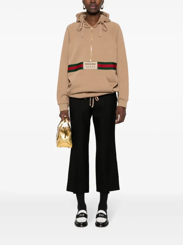 Gucci dart-detail Cropped Trousers | Black | FARFETCH CA