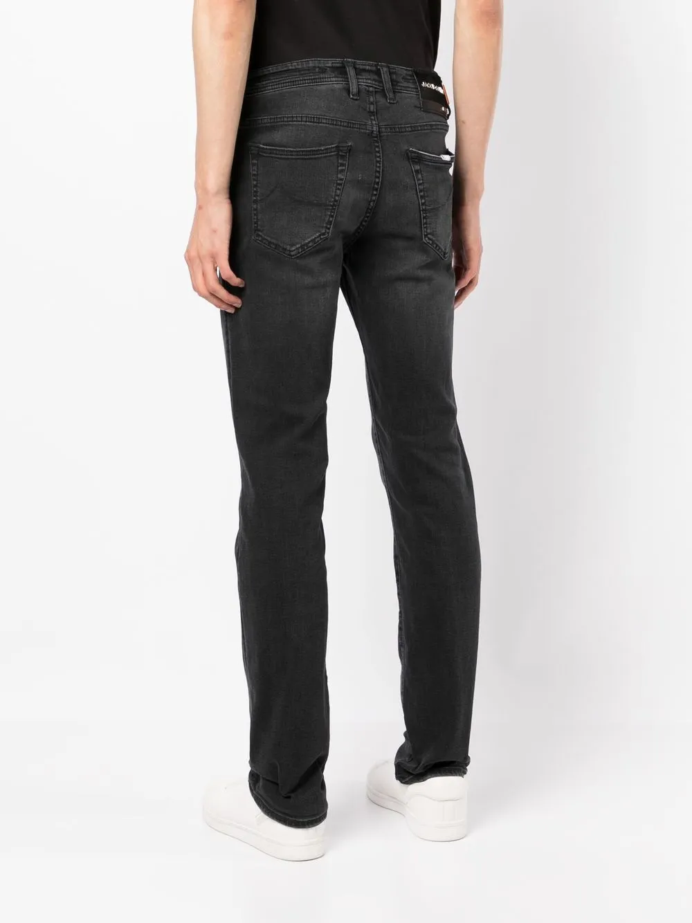 Jacob Cohen Mid-rise Slim-fit Jeans In Schwarz