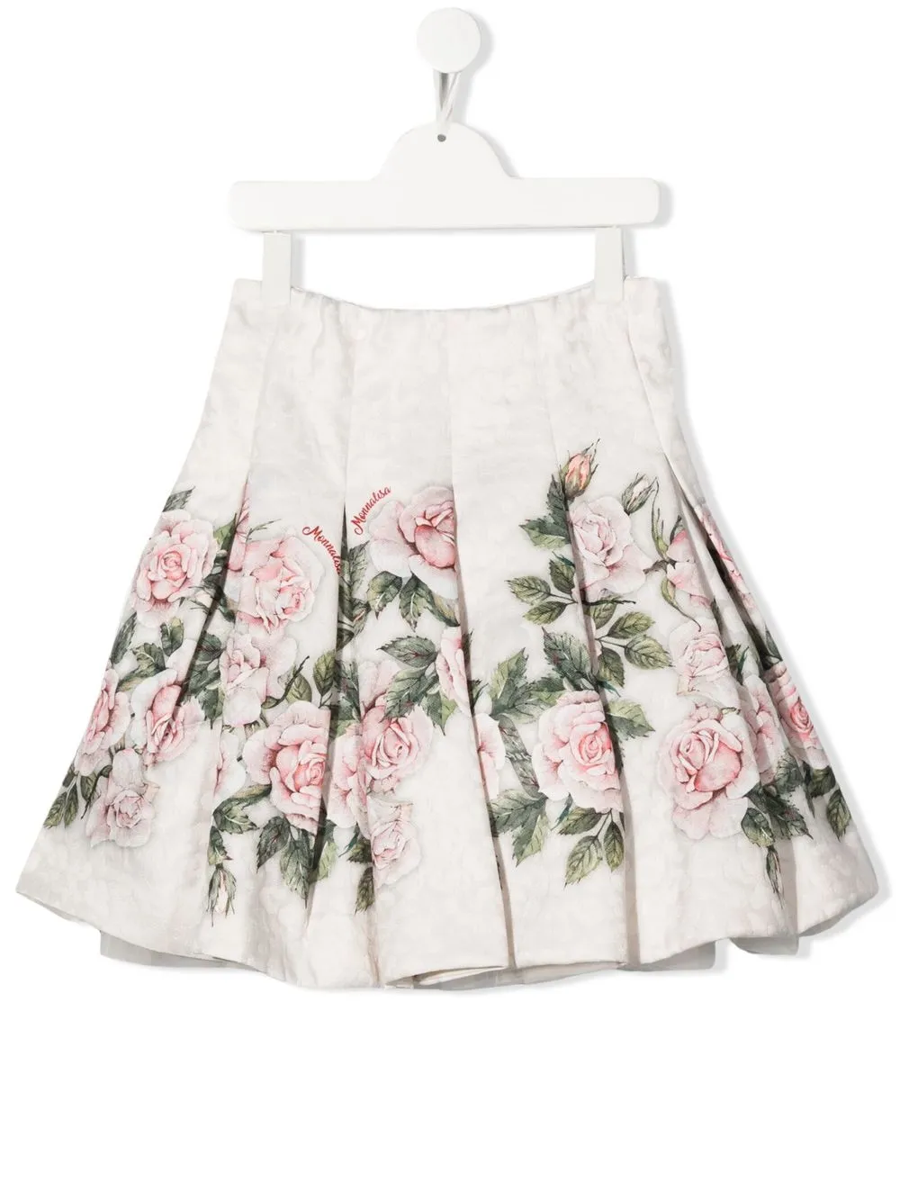 

Monnalisa falda con pinzas y estampado floral - Neutro