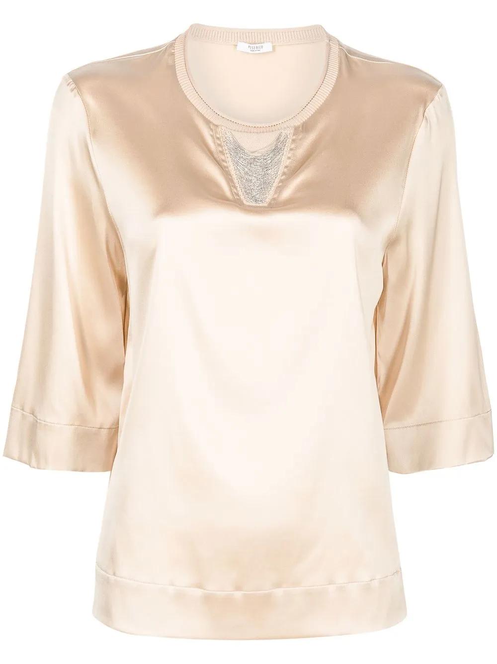 

Peserico round neck long-sleeved blouse - Neutrals