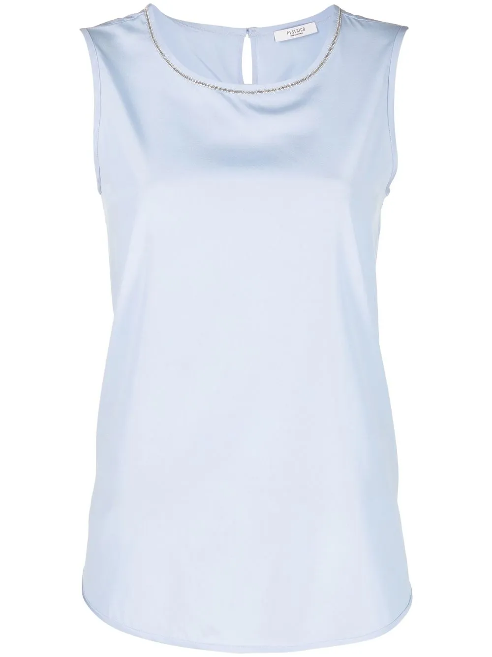 

Peserico playera con cuello en U - Azul