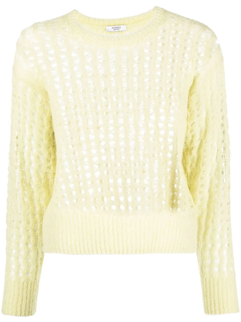 

Peserico pointelle-knit lurex jumper - 30B YELLOW