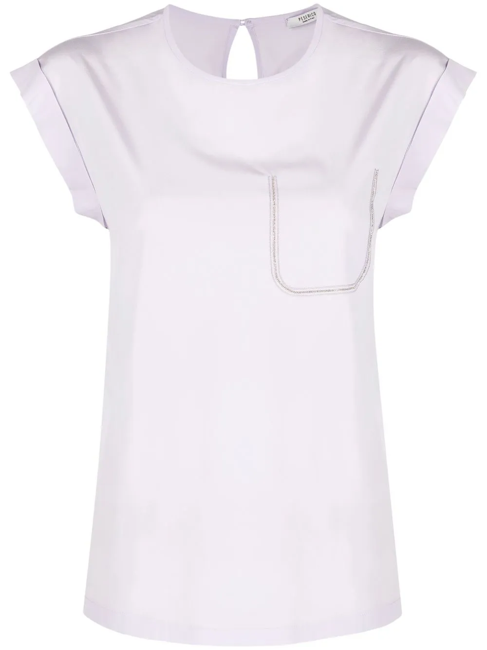 

Peserico faux-pocket short-sleeved blouse - Purple