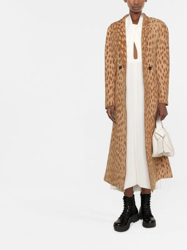 La DoubleJ animal print Duster Coat Farfetch
