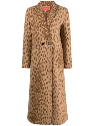 La DoubleJ animal print Duster Coat Farfetch