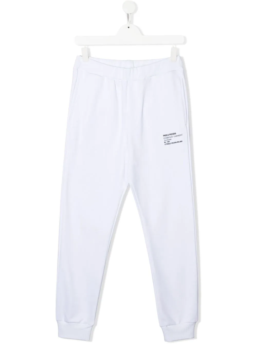 

Paolo Pecora Kids TEEN logo-print cotton track pants - White