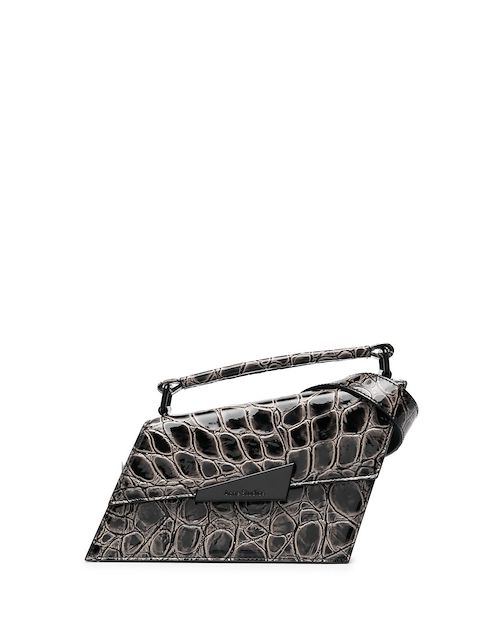 Acne Studios asymmetric crocodile-embossed tote bag