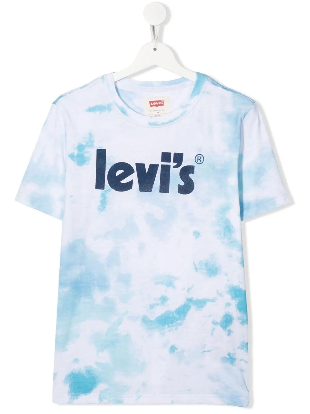 Levi's Teen Tie-dye Logo-print T-shirt In Blue