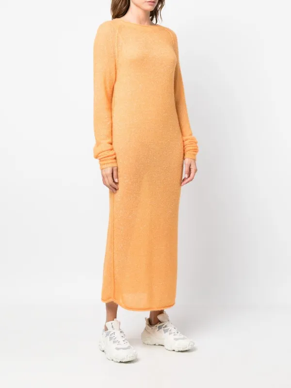 Acne Studios Cut-Out Detail Knitted Dress - Orange