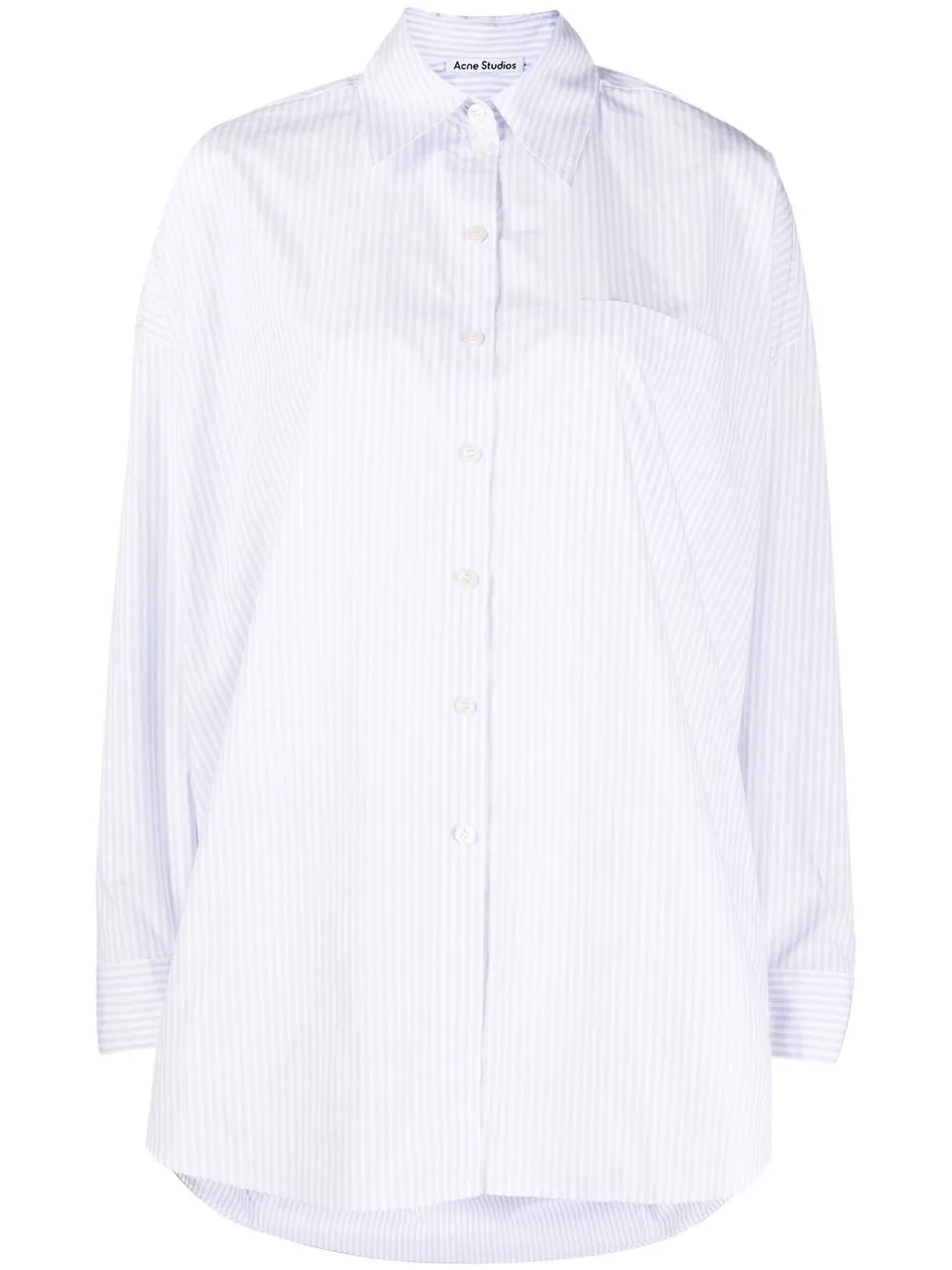 

Acne Studios camisa manga larga con rayas estampadas - Blanco