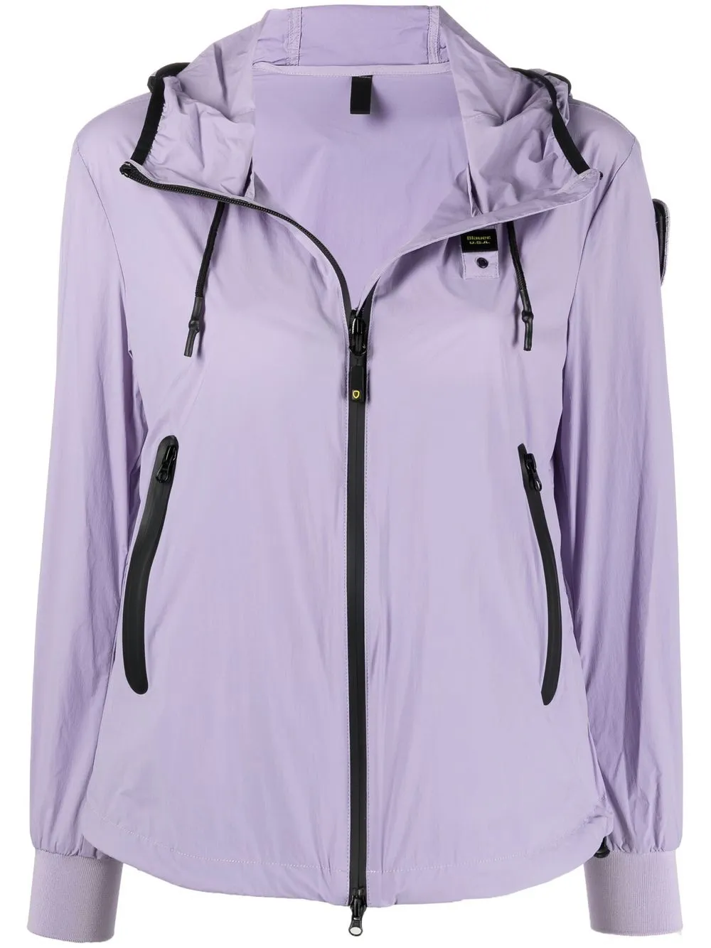 

Blauer zip-up logo hooded jacket - Purple