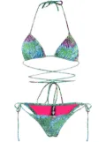 Reina Olga Miami floral-print bikini set - Green