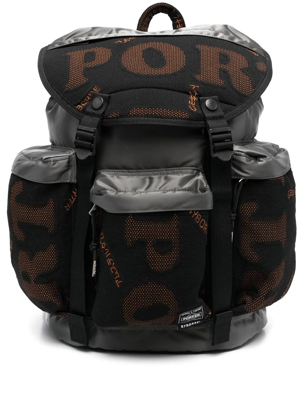 

Porter-Yoshida & Co. mochila de intarsia con logo - Gris