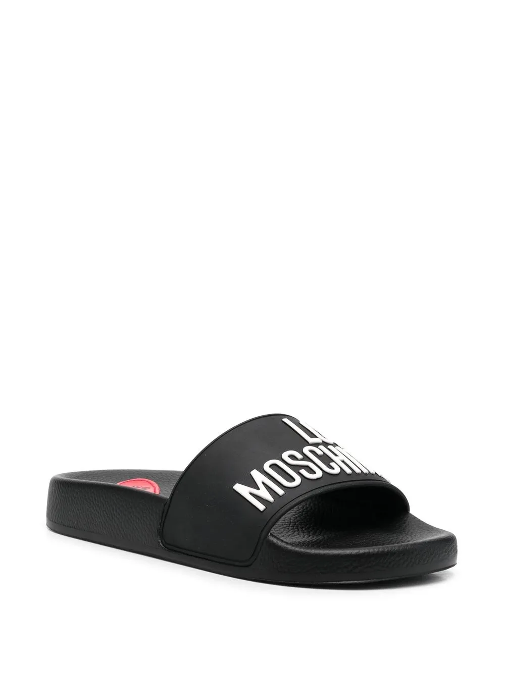 Love Moschino logo-debossed Rubber Slides - Farfetch