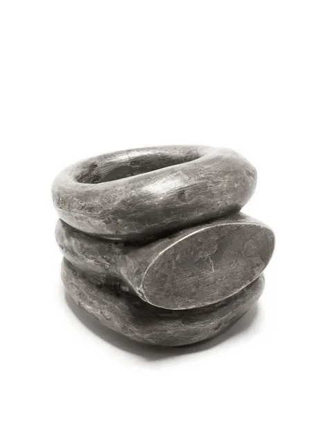 Parts of Four bague Roman Mountain à design superposé