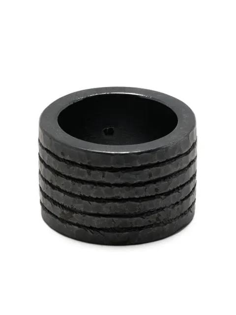 Parts of Four Plane oxidised band ring