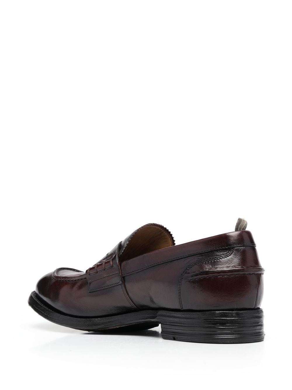 Shop Officine Creative Penny-slot Leather Loafers In Brown