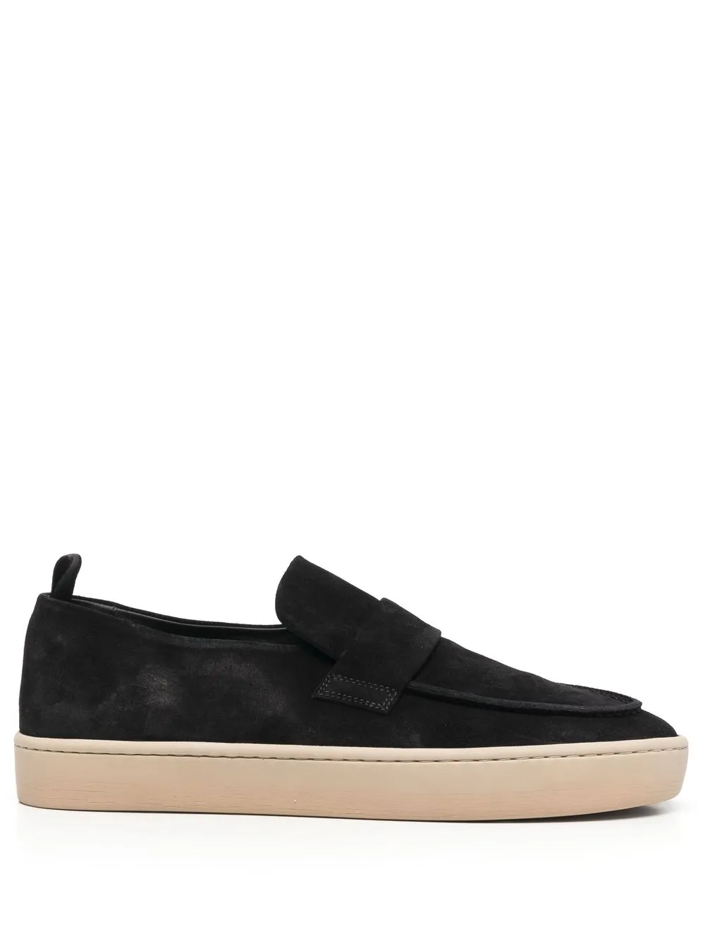 Officine Creative Slip-on Suede Sneakers In Black