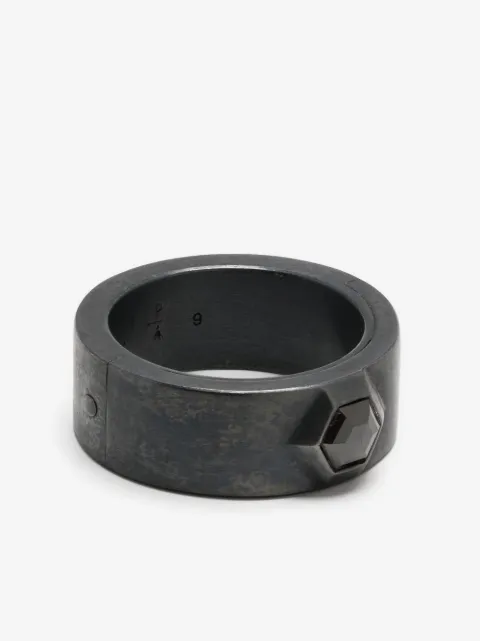 Parts of Four anillo Sistema con diamante negro