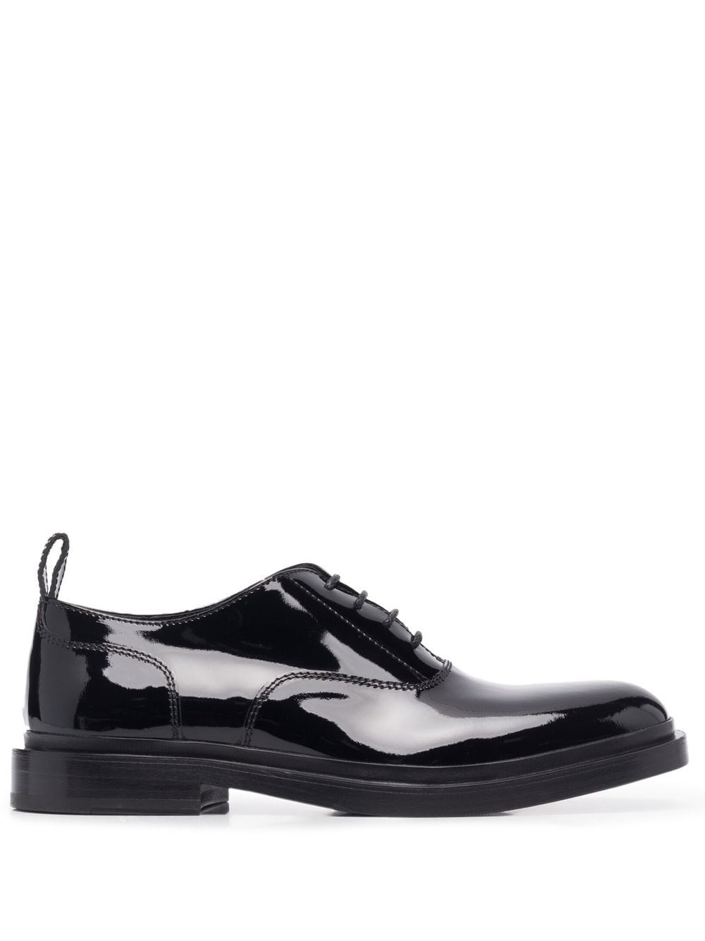 Officine Creative Concrete Patent-leather Derby Shoes In Black
