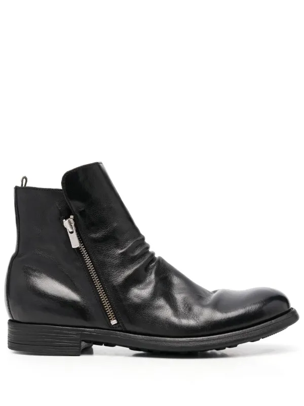 Officine Creative レザー アンクルブーツ | ブラック | FARFETCH JP