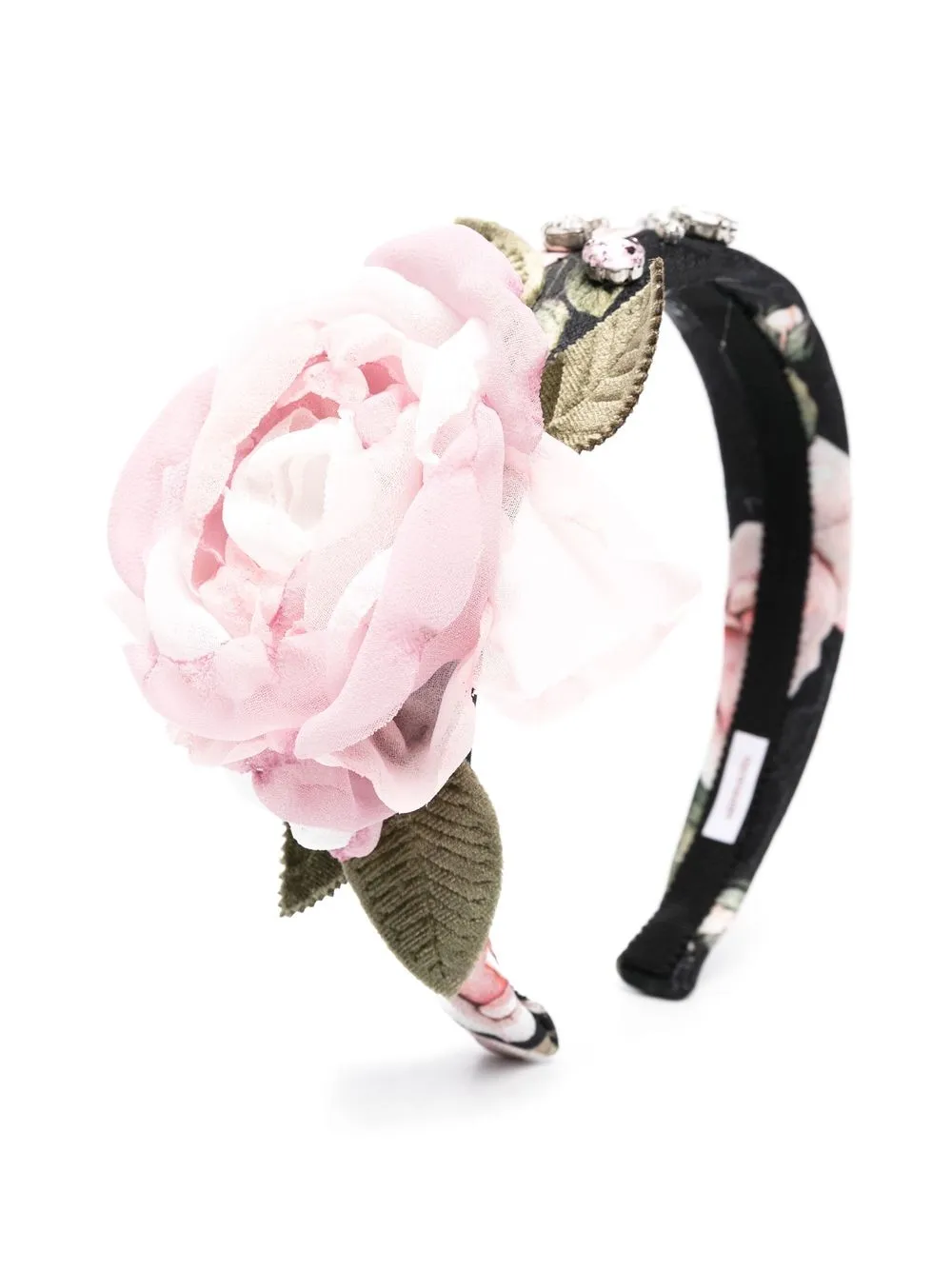 

Monnalisa floral appliqué headband - Pink