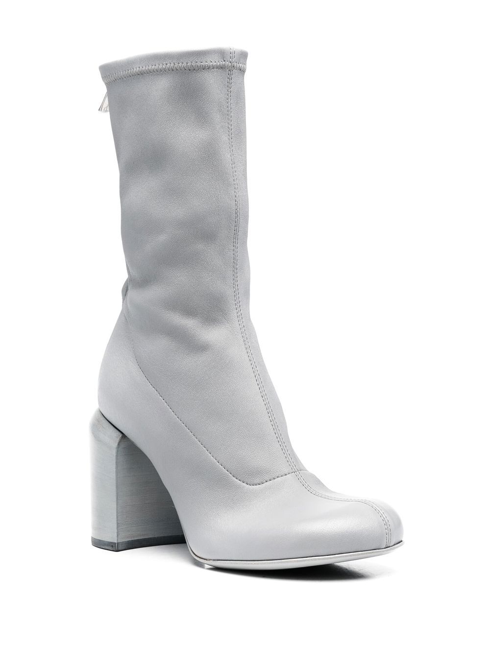 Shop Officine Creative Esther Leather Boots In Grey
