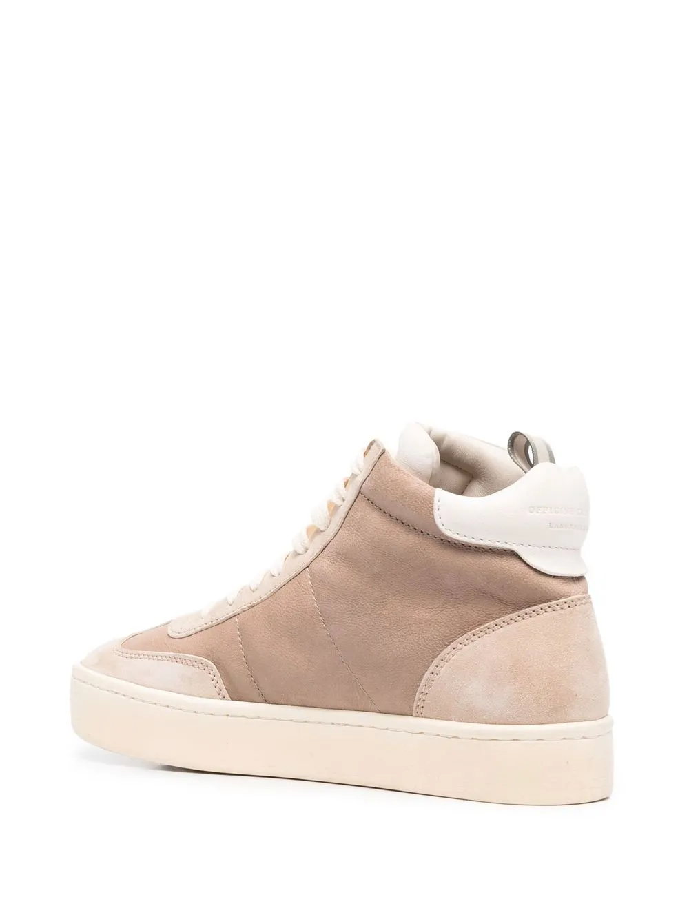 Officine Creative Panelled High-top Sneakers In Brown
