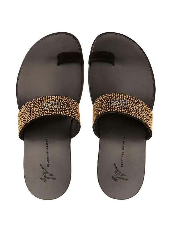 Studded best sale flip flops