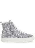 Giuseppe Zanotti Ecoblabber glitter high-top sneakers - Silver