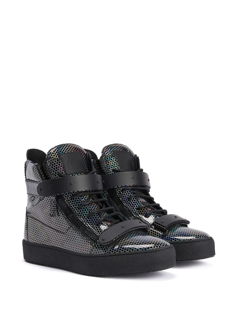 Giuseppe Zanotti geometric-print high-top sneakers Black