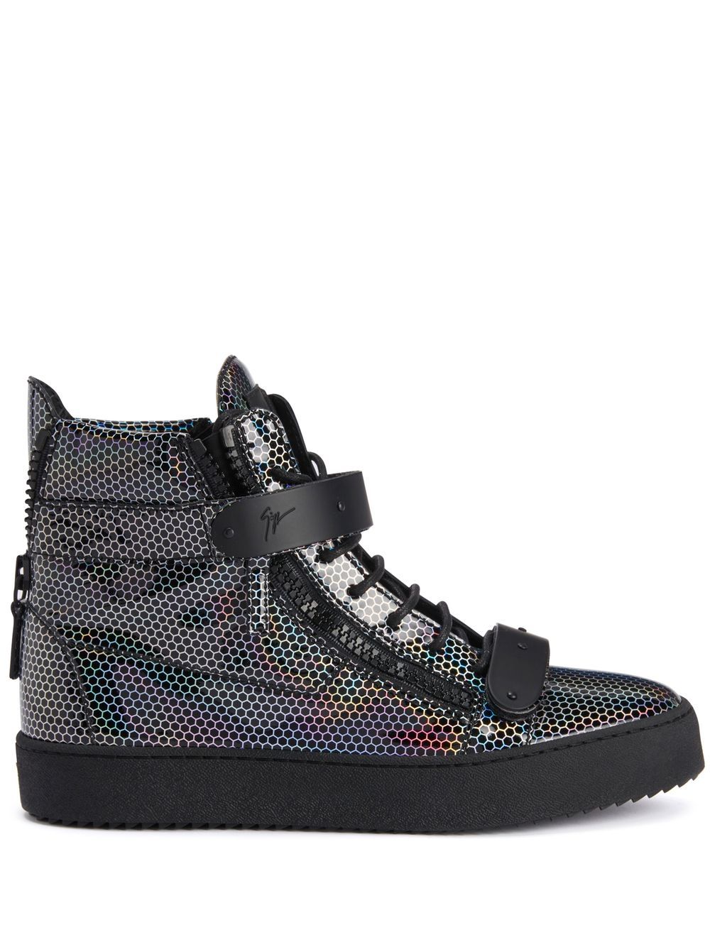 Giuseppe Zanotti geometric-print high-top sneakers Black