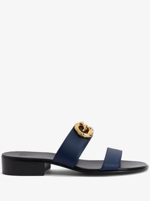 Giuseppe Zanotti Gregorie logo-plaque sandals