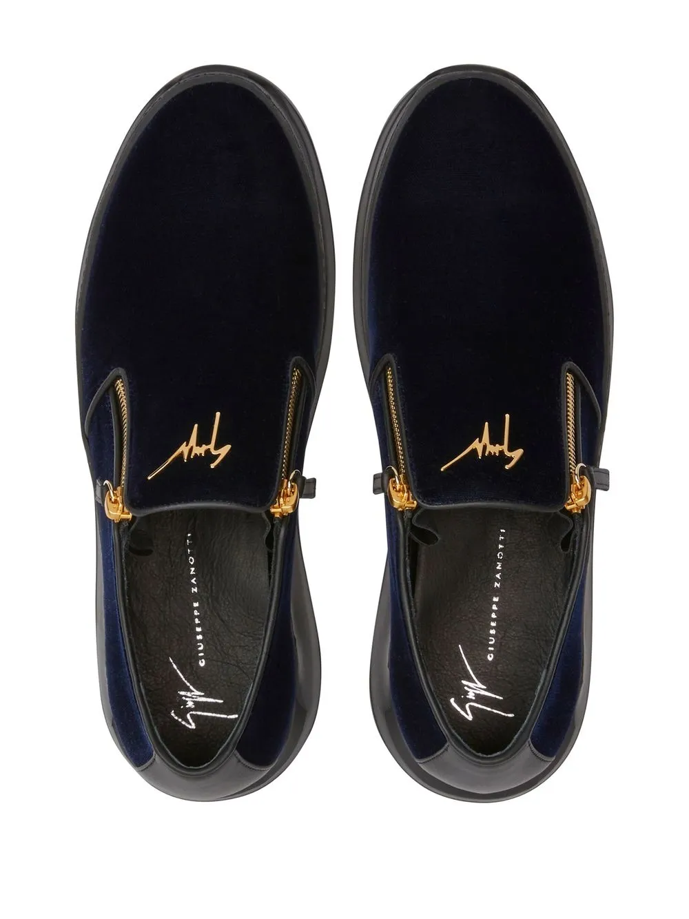 Giuseppe Zanotti Conley velvet slip-on sneakers Blue