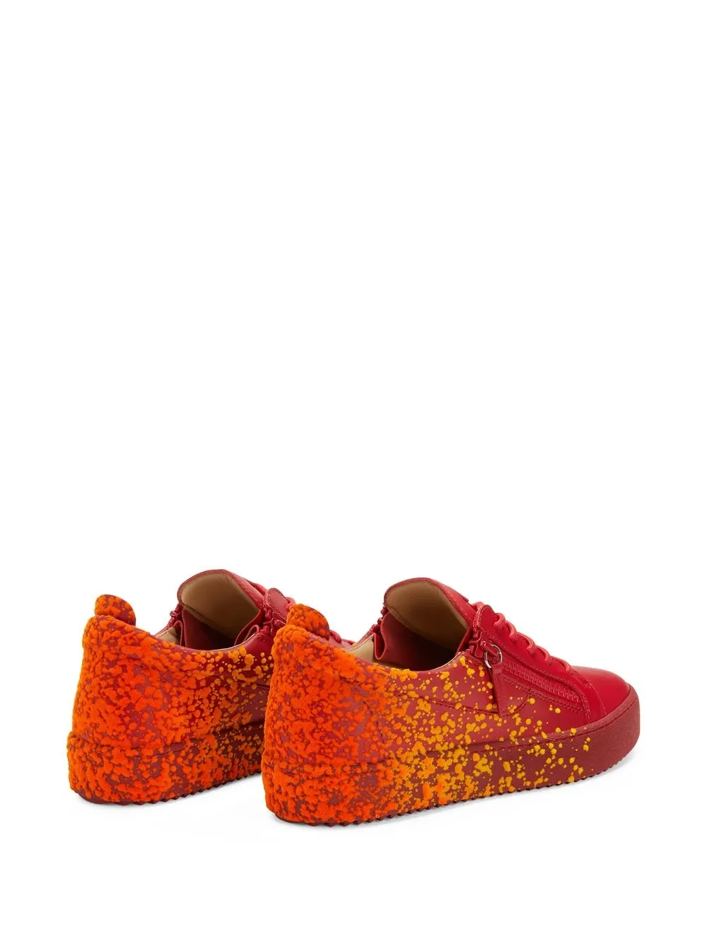 Giuseppe Zanotti Frankie paint-splatter sneakers Red