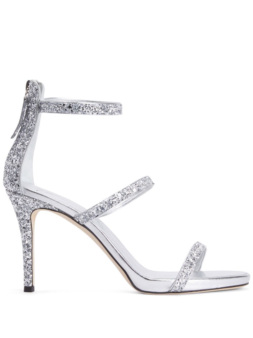 Giuseppe Zanotti Harmony glitter sandals Silver