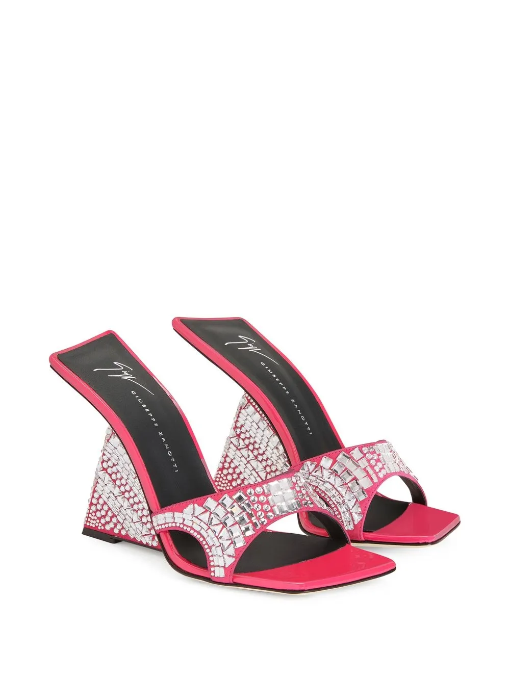 Giuseppe Zanotti Akira Shine sandalen met sleehak - Roze