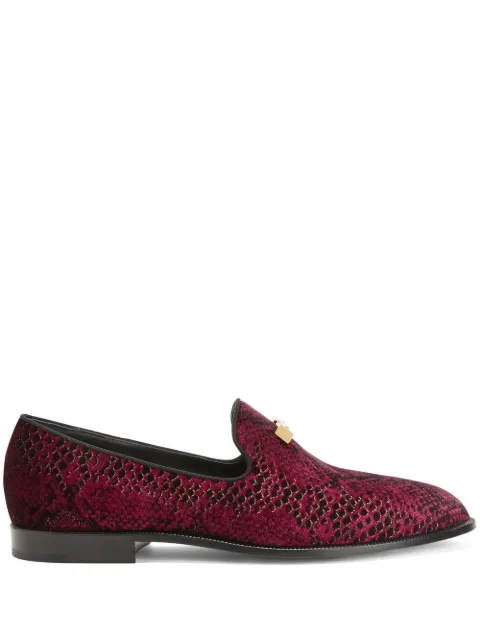 Giuseppe Zanotti Jareth snakeskin-effect loafers
