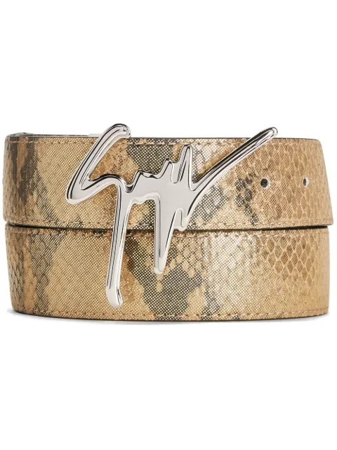 Giuseppe Zanotti Giuseppe snakeskin-effect belt