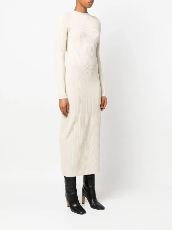 Midi dress in ribbed on sale knit