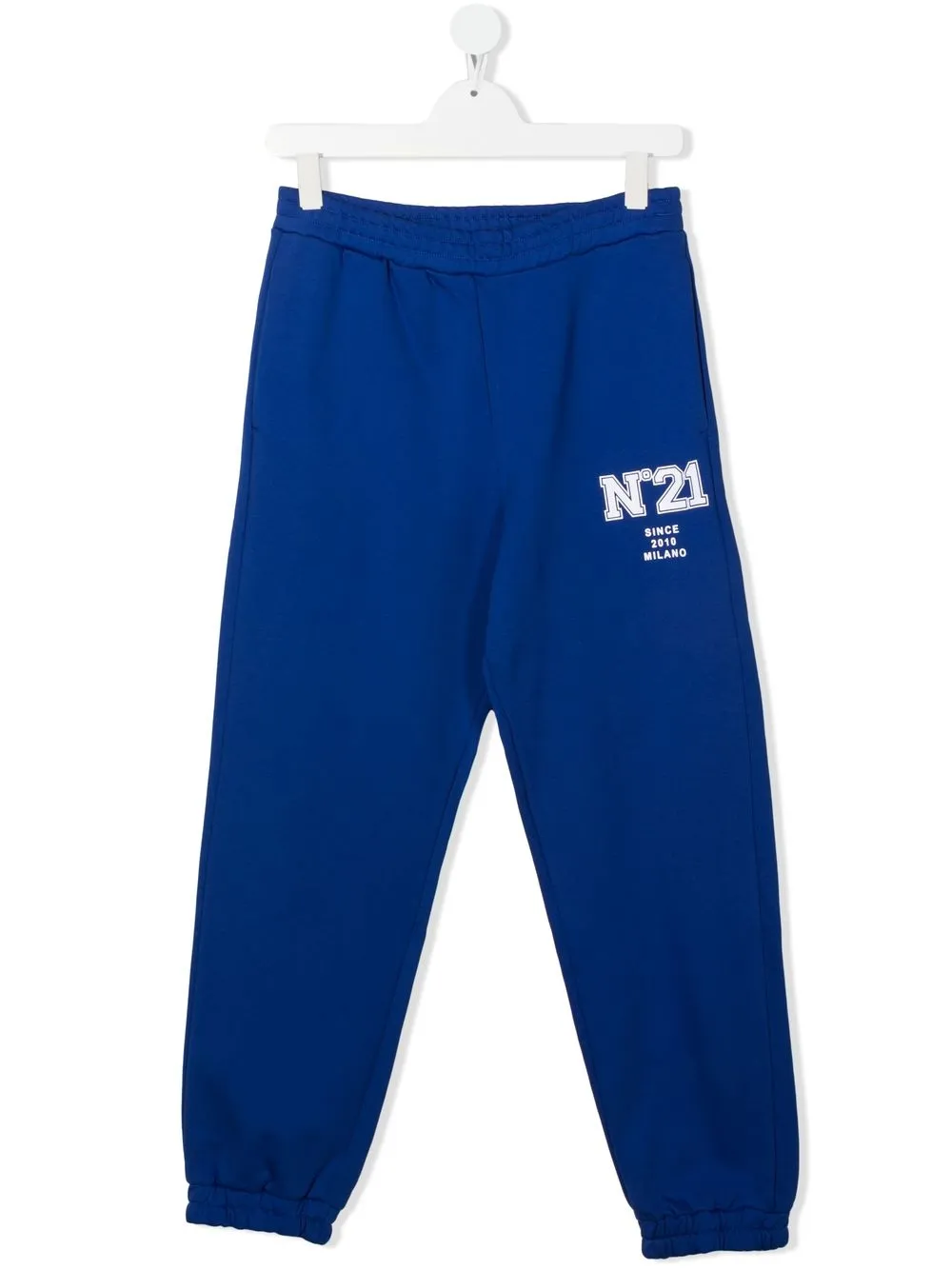 

Nº21 Kids TEEN logo-print cotton track pants - Blue