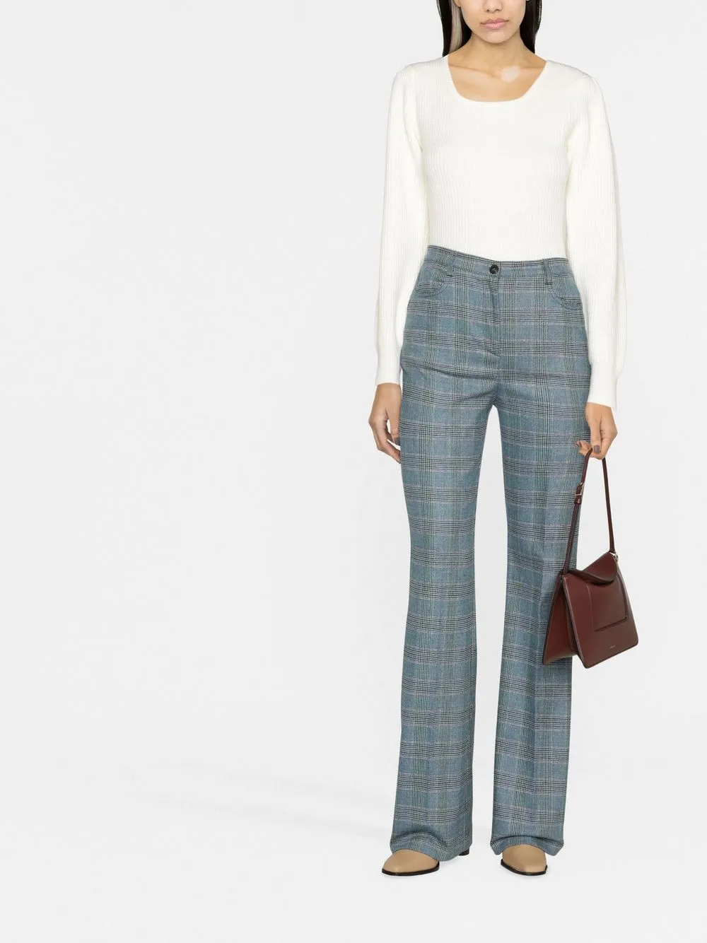 PINKO High waist broek - Blauw