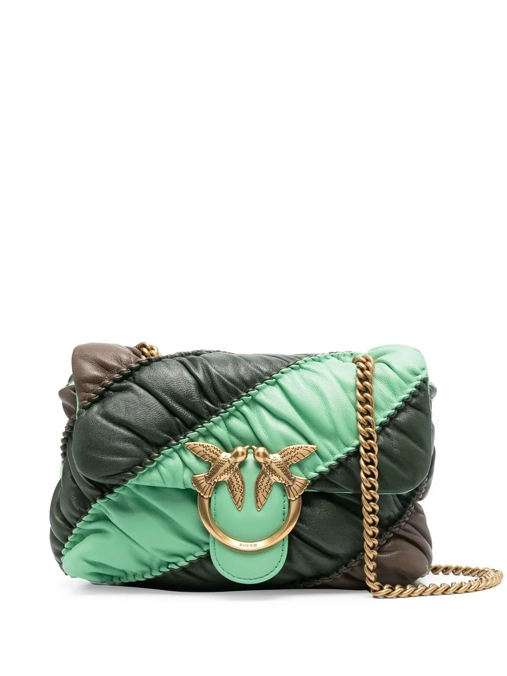 

PINKO bolsa crossbody con placa del logo - Verde