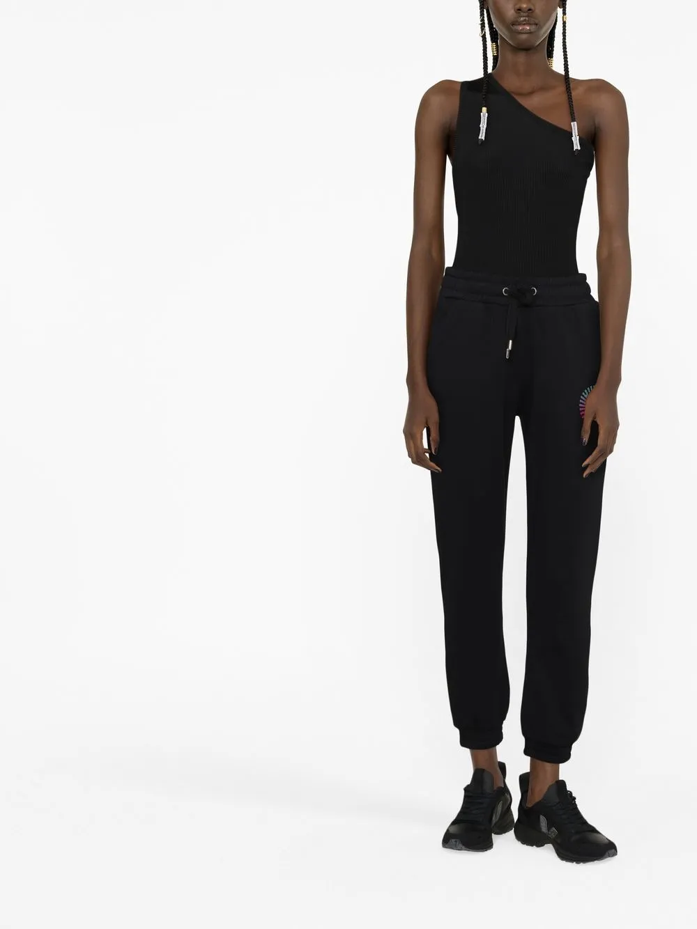 PINKO Trainingsbroek met logoprint - Zwart