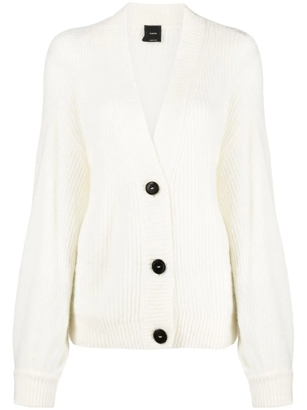 

PINKO rib-knit cardigan - White