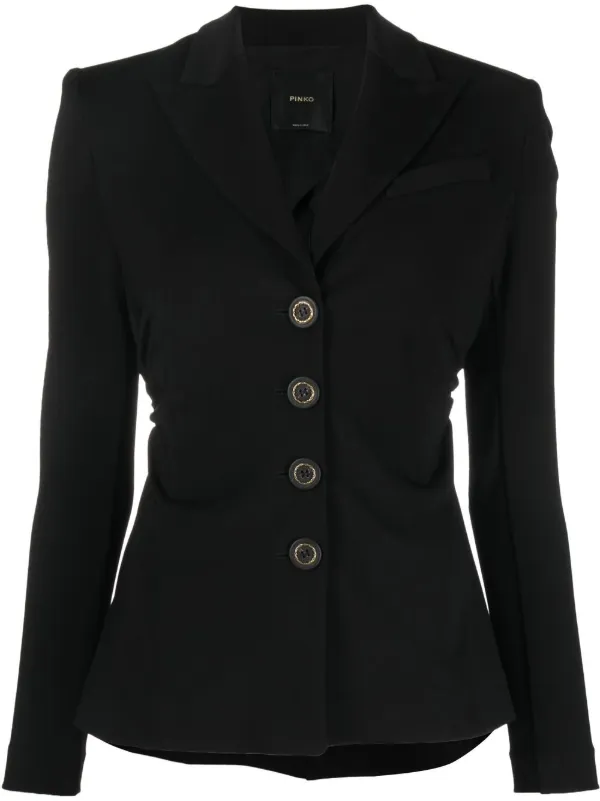 アウターその他 PINKO Woman Blazer Black 104189A2EP Z99 Single-breasted nappa leather blazer PINKO → Shop Online