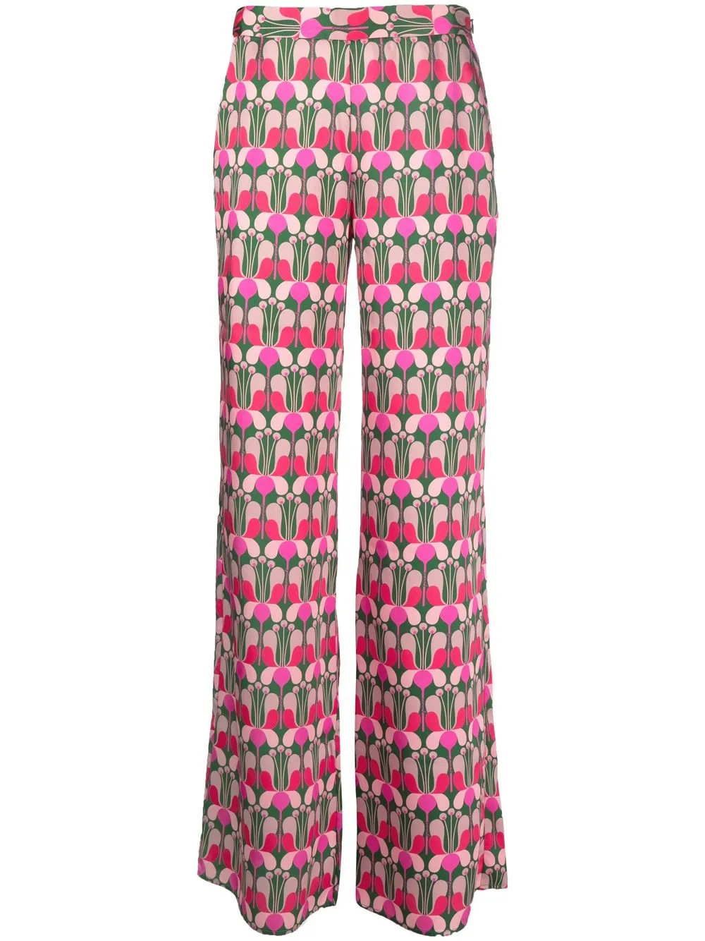 

PINKO abstract-print wide-leg trousers