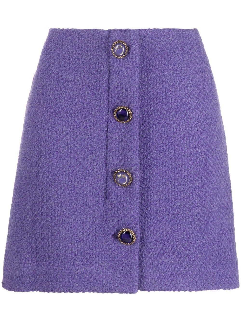 

PINKO falda corta acampanada con botones - Morado